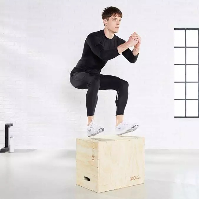 Wooden plyometric box